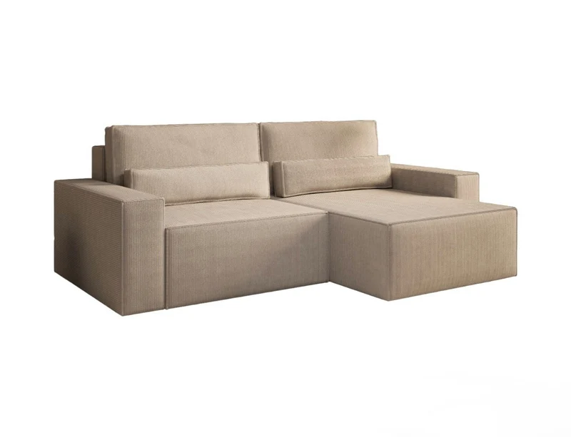 Ecksofa – Brazil – Cord-Schlafsofa mit Schlaffunktion & Bettkasten