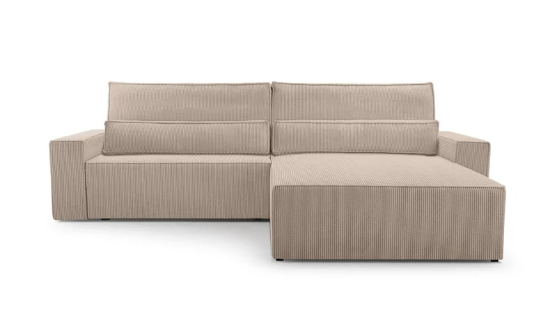 Ecksofa – Brazil – Cord-Schlafsofa mit Schlaffunktion & Bettkasten