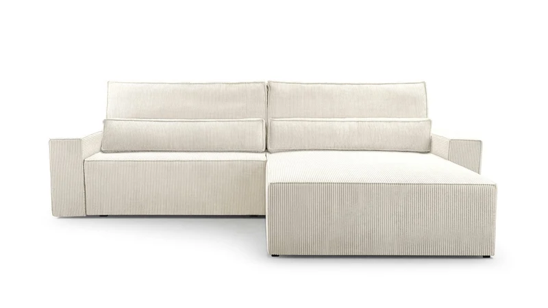 Ecksofa – Brazil – Cord-Schlafsofa mit Schlaffunktion & Bettkasten