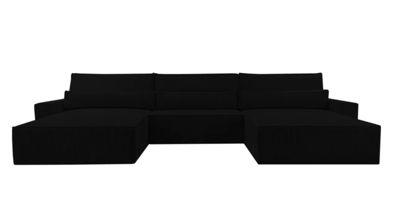 Ecksofa – Brazil U – Cord-Schlafsofa in U-Form mit Bettkasten & HR-Schaum