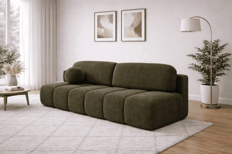 Schlafsofa – Stanley – Arena – 210 cm mit Bettkasten & Zierkissen