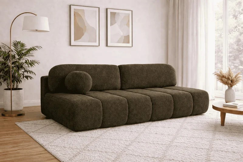Schlafsofa – Stanley – Arena – 210 cm mit Bettkasten & Zierkissen