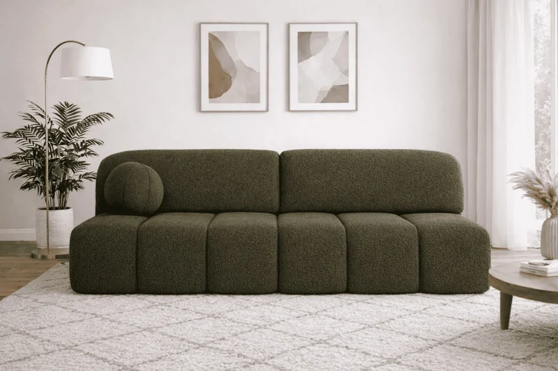 Schlafsofa – Stanley – Arena – 210 cm mit Bettkasten & Zierkissen