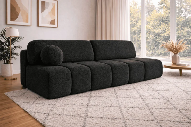 Schlafsofa – Stanley – Arena – 210 cm mit Bettkasten & Zierkissen