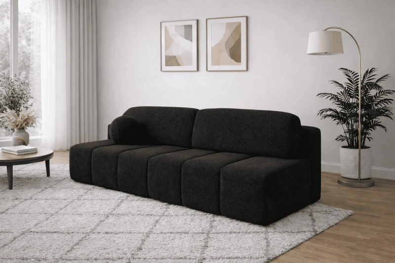 Schlafsofa – Stanley – Arena – 210 cm mit Bettkasten & Zierkissen