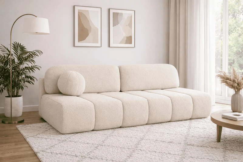 Schlafsofa – Stanley – Arena – 210 cm mit Bettkasten & Zierkissen