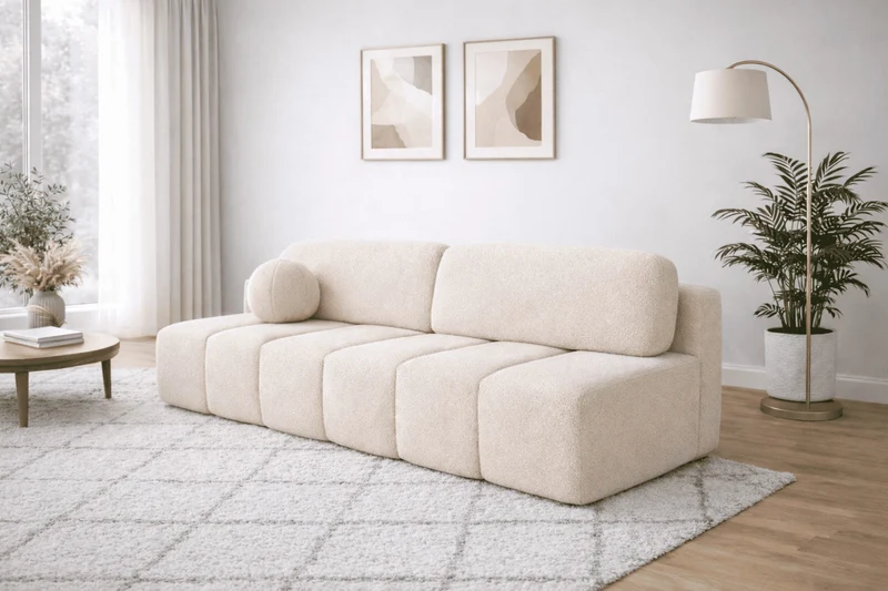 Schlafsofa – Stanley – Arena – 210 cm mit Bettkasten & Zierkissen