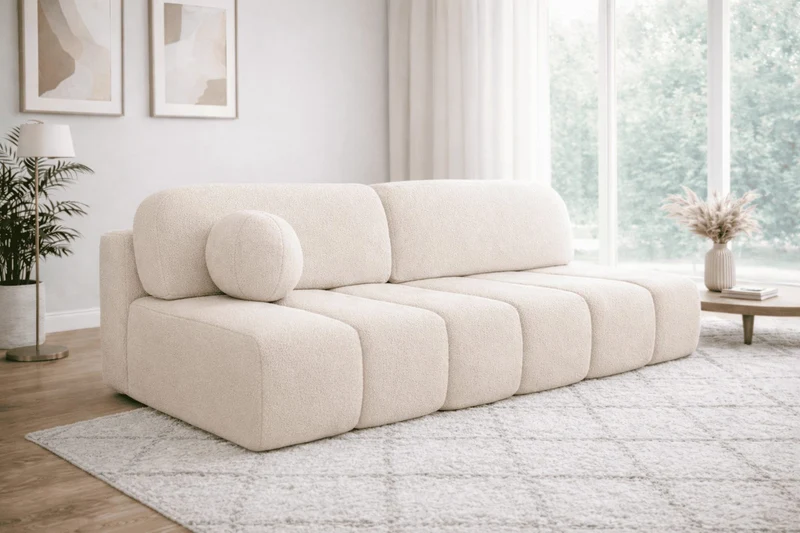 Schlafsofa – Stanley – Arena – 210 cm mit Bettkasten & Zierkissen