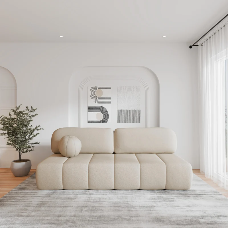 Schlafsofa – Stanley – Arena – 210 cm mit Bettkasten & Zierkissen