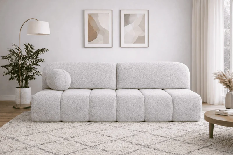 Schlafsofa – Stanley – Arena – 210 cm mit Bettkasten & Zierkissen