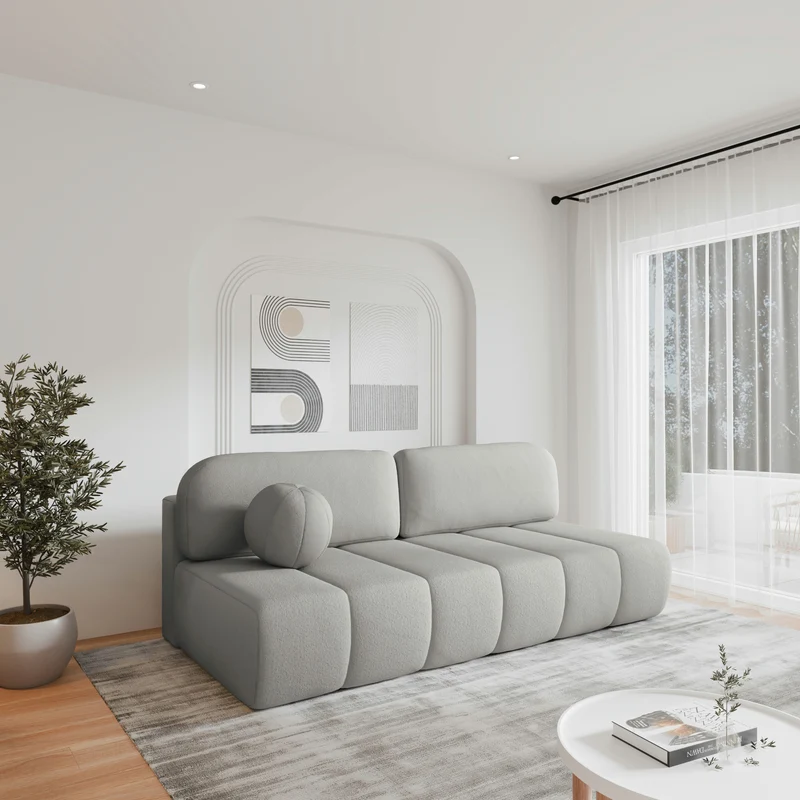 Schlafsofa – Stanley – Arena – 210 cm mit Bettkasten & Zierkissen