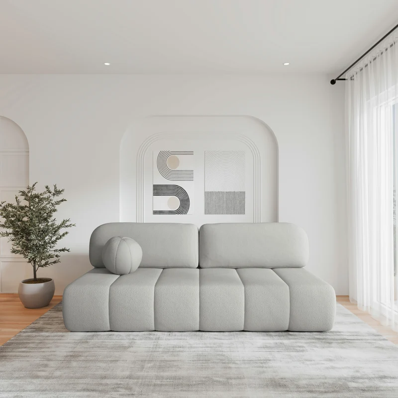 Schlafsofa – Stanley – Arena – 210 cm mit Bettkasten & Zierkissen
