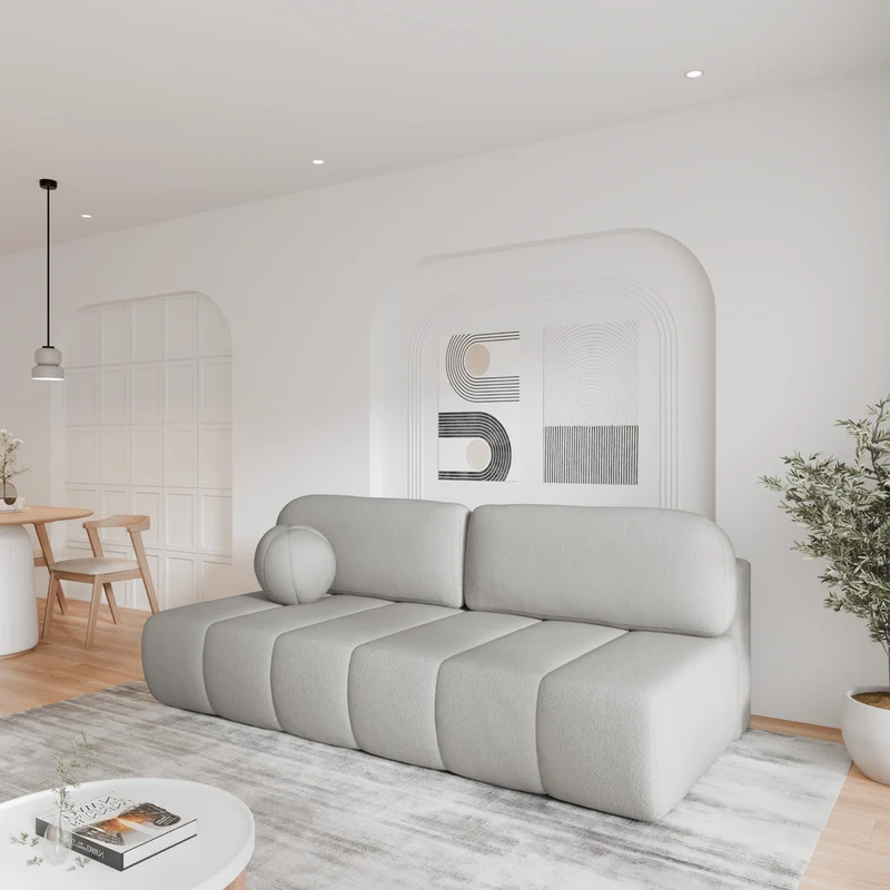 Schlafsofa – Stanley – Arena – 210 cm mit Bettkasten & Zierkissen