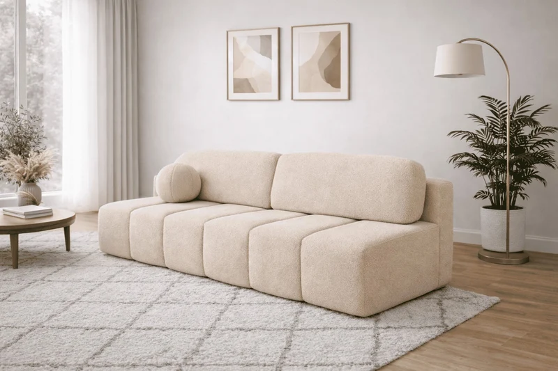 Schlafsofa – Stanley – Arena – 210 cm mit Bettkasten & Zierkissen
