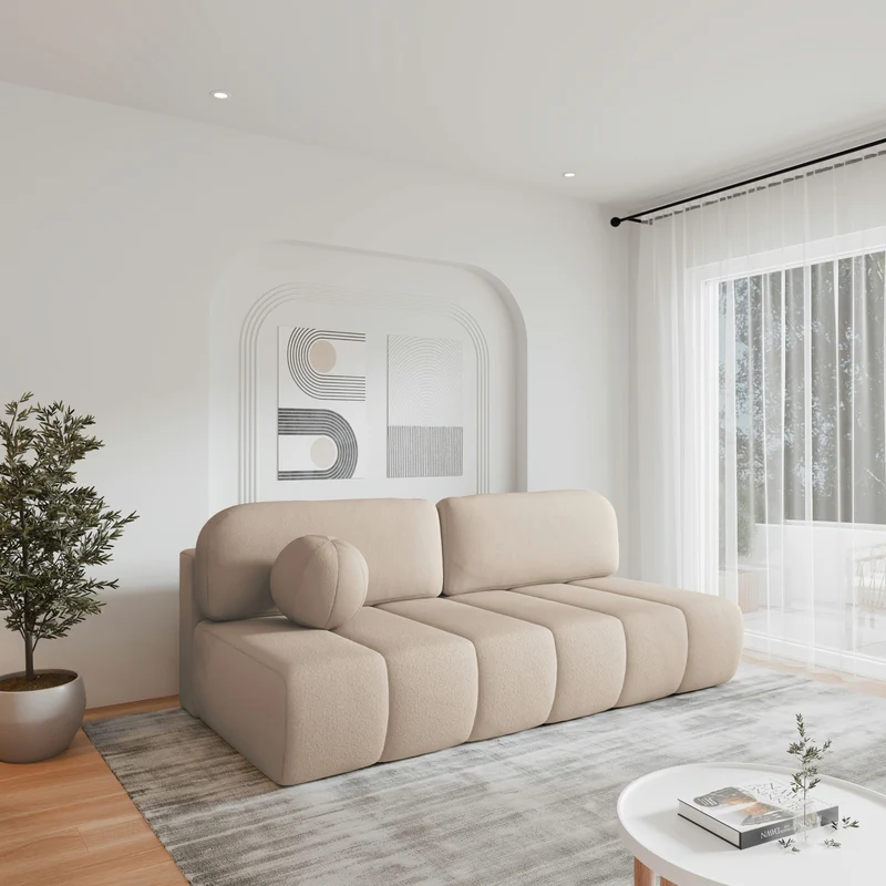 Schlafsofa – Stanley – Arena – 210 cm mit Bettkasten & Zierkissen