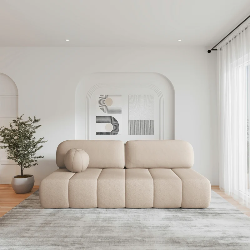 Schlafsofa – Stanley – Arena – 210 cm mit Bettkasten & Zierkissen