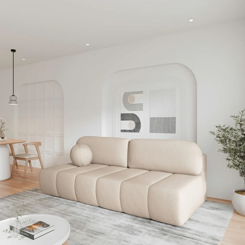 Schlafsofa – Stanley – Arena – 210 cm mit Bettkasten & Zierkissen