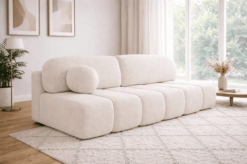 Schlafsofa – Stanley – Arena – 210 cm mit Bettkasten & Zierkissen