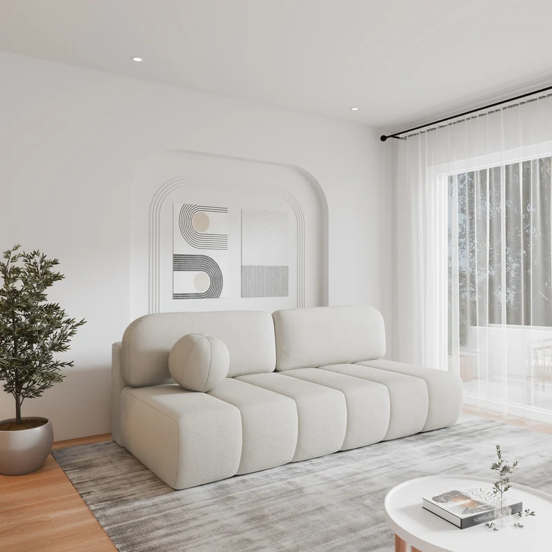 Schlafsofa – Stanley – Arena – 210 cm mit Bettkasten & Zierkissen