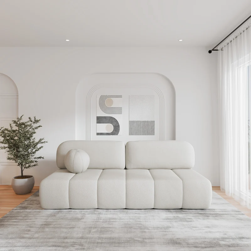 Schlafsofa – Stanley – Arena – 210 cm mit Bettkasten & Zierkissen