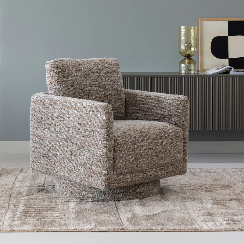 Oska drehfauteuil braun melange