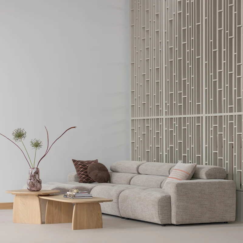 Novi chaise longue sofa links natur melange