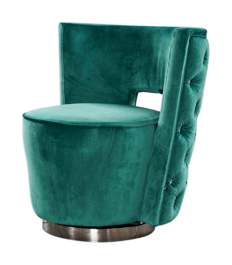 KAWOLA Sessel SENSO Stoff Velvet grün