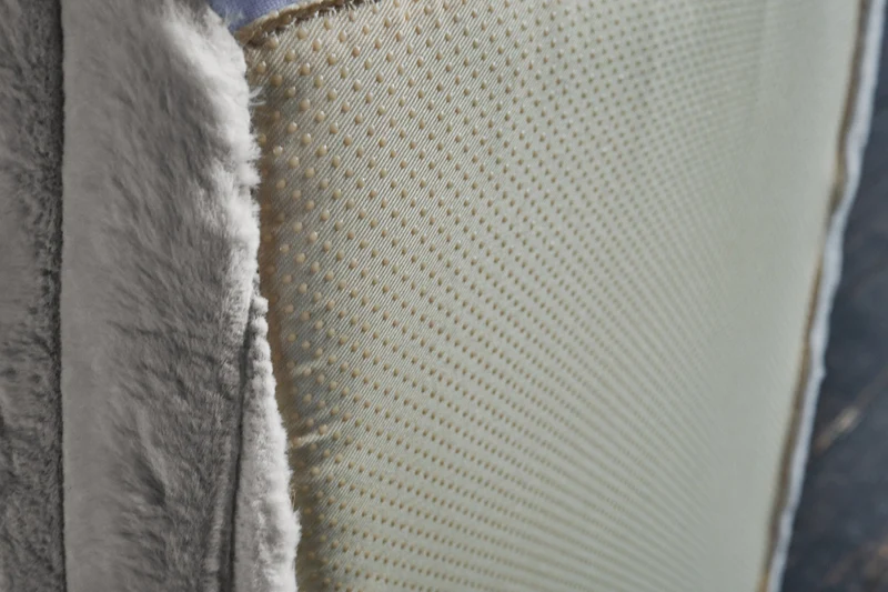 KAWOLA Hocker WIOLO SOFT Polsterhocker mit Rückenkissen Weicher Breitcord grau