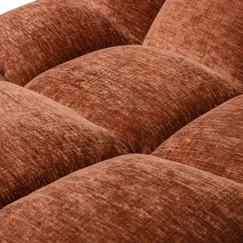 Elvi drehfauteuil chenille struktur rostbraun