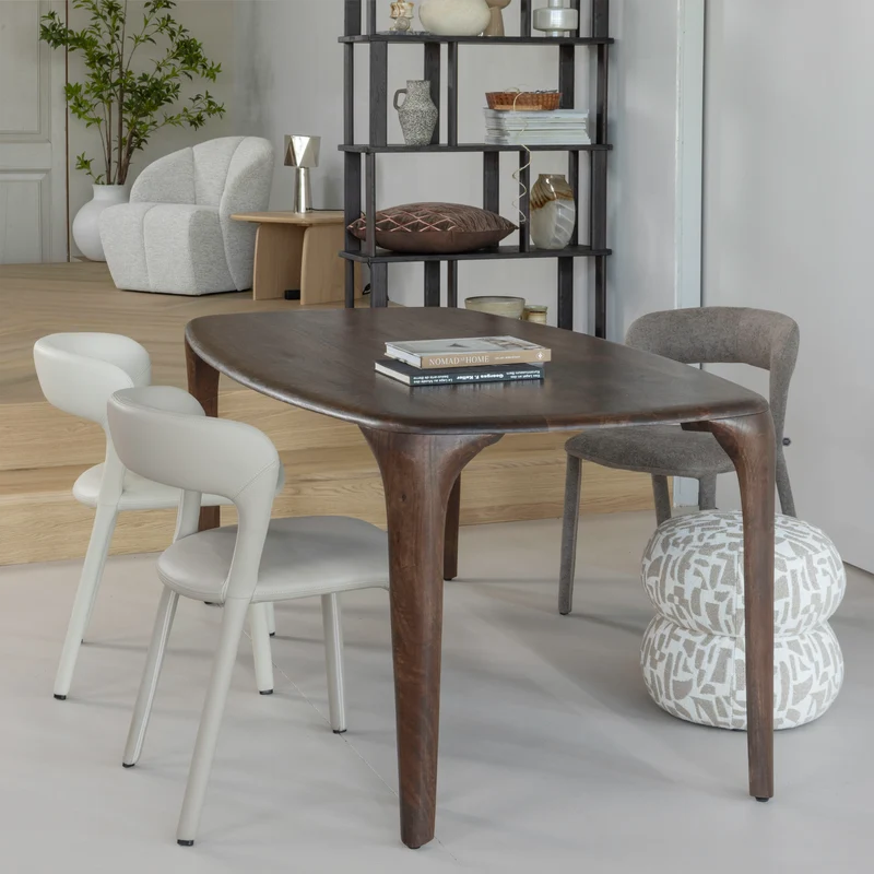 Anic Pouf mit grafischem Muster in Sandfarbe