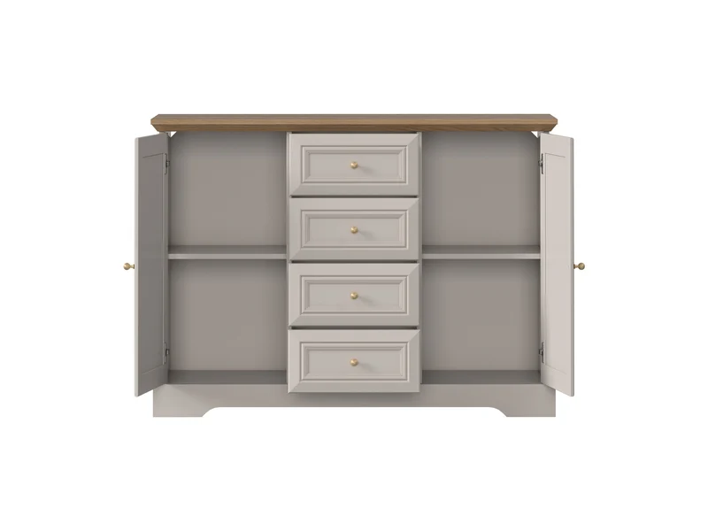 Castello Wohn- & Esszimmer-Set 2-teilig im Landhausstil – Kaschmir / Mavelie Eiche