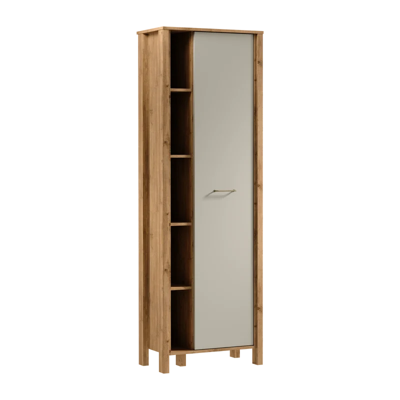 Velario Wohnzimmer-Set 5-teilig – Modernes Wohnmöbel-Set in Wotan Eiche & Beige