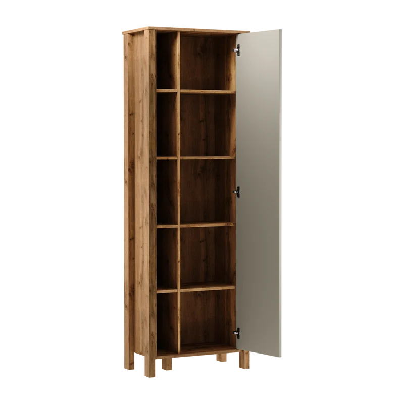Velario Wohnzimmer-Set 5-teilig – Modernes Wohnmöbel-Set in Wotan Eiche & Beige