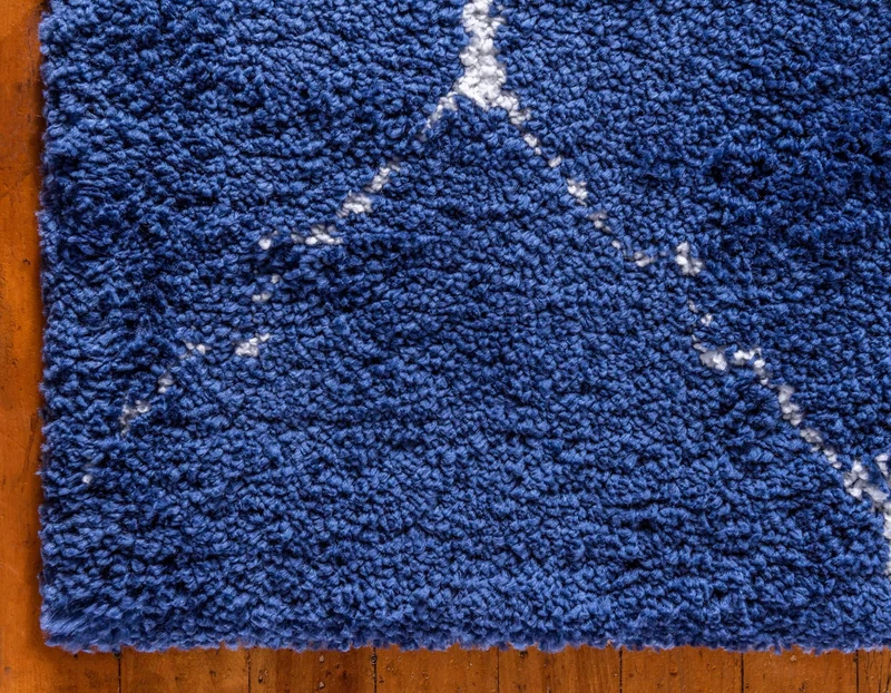 Teppich MARA Shaggy Rechteckig Dunkel-Marineblau 150x245 cm