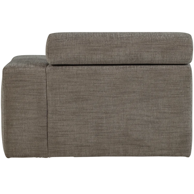 Novi chaise longue element armlehne rechts grau melange