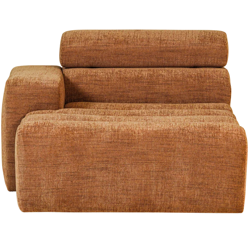 Novi chaise longue element armlehne links orange melange