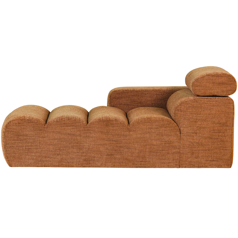 Novi chaise longue element armlehne links orange melange