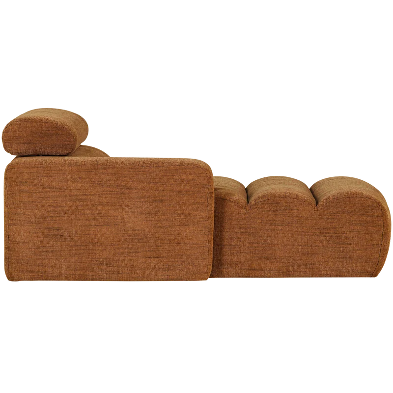 Novi chaise longue element armlehne links orange melange