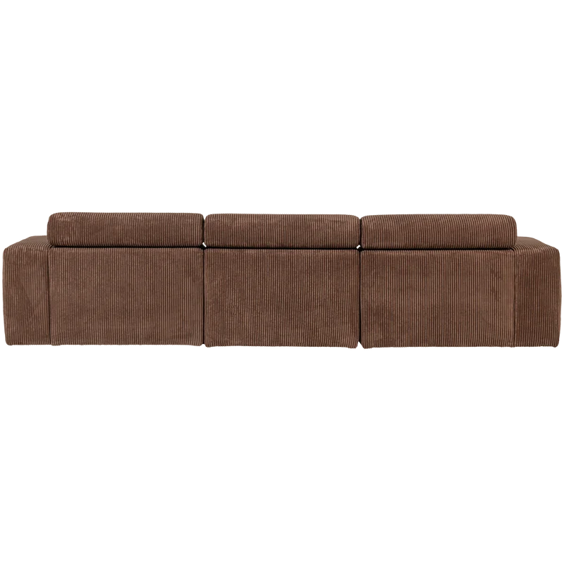 Novi chaise longue sofa links kord mokkabraun