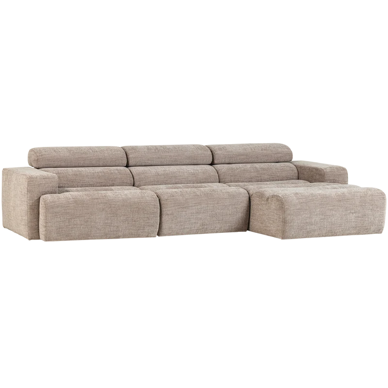 Novi chaise longue sofa rechts natur melange