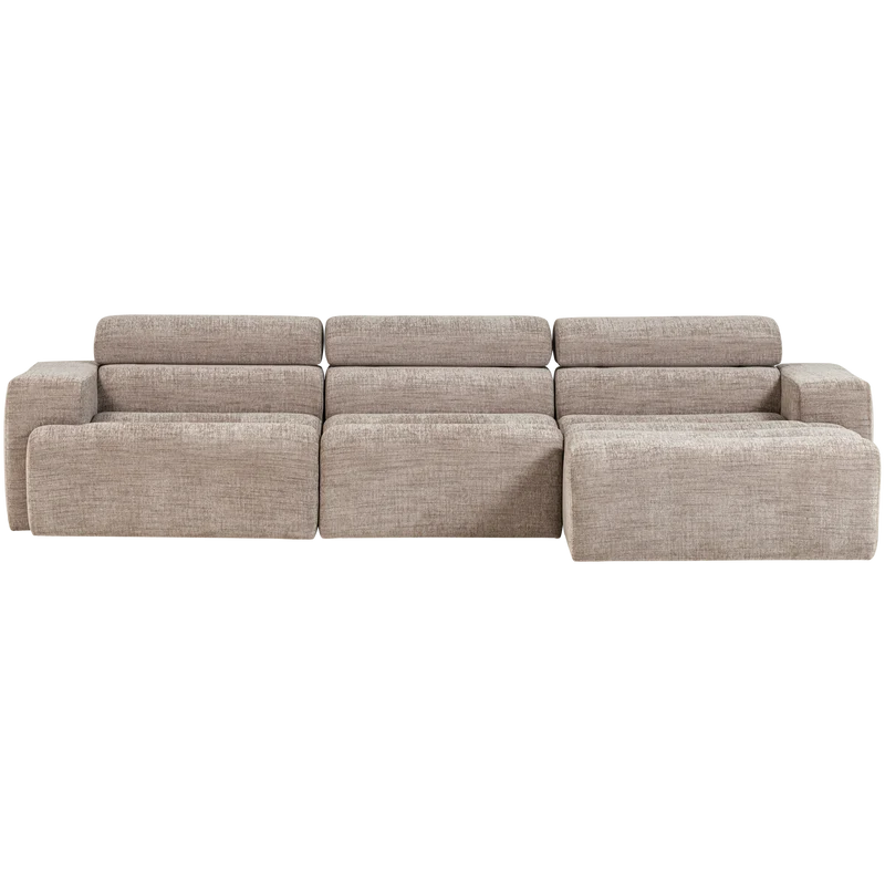 Novi chaise longue sofa rechts natur melange