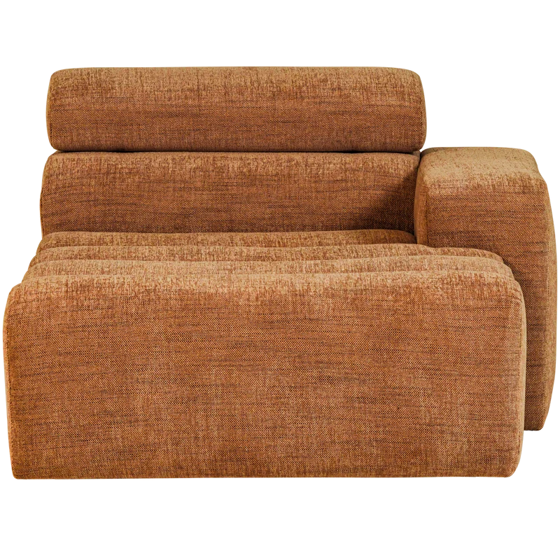 Novi chaise longue element armlehne rechts orange melange