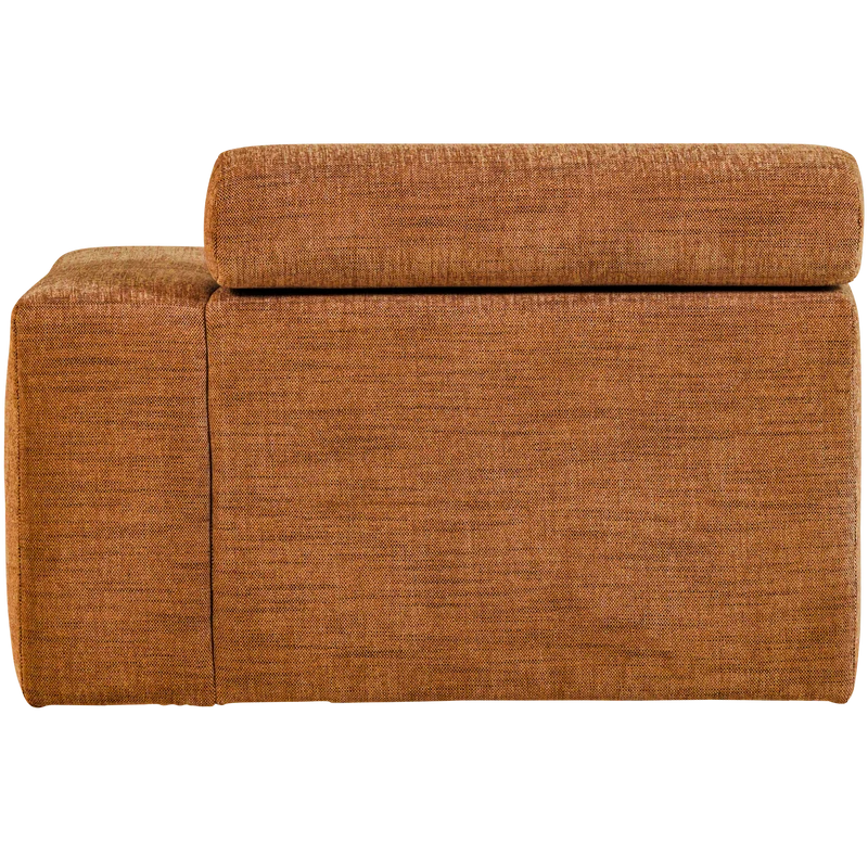 Novi chaise longue element armlehne rechts orange melange
