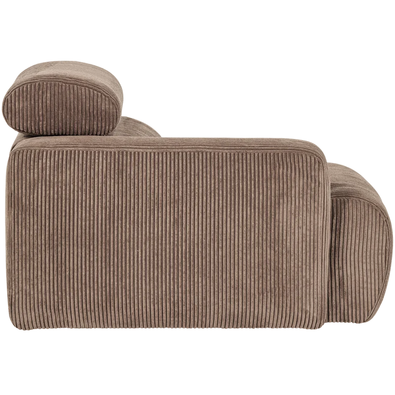 Novi 1-sitzer element armlehne links kord taupe