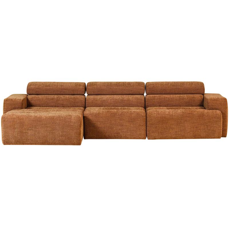 Novi chaise longue sofa links orange melange