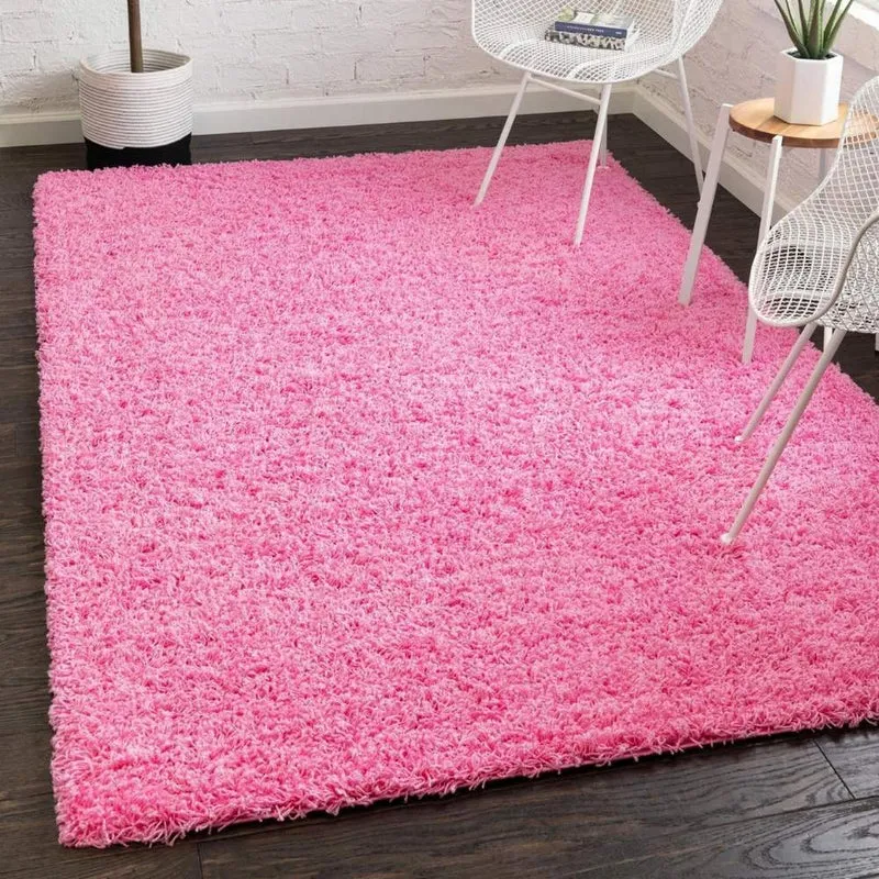 Teppich HIGH-FLOR Rechteckig Pink diverse Größen