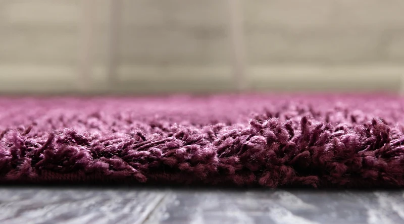 Teppich HIGH-FLOR Rechteckig Aubergine Lila diverse Größen