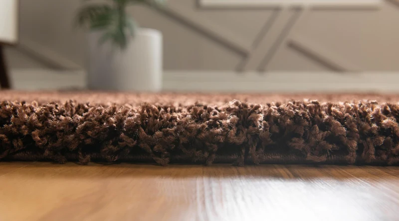 Teppich HIGH-FLOR Rechteckig Dunkelbraun diverse Größen