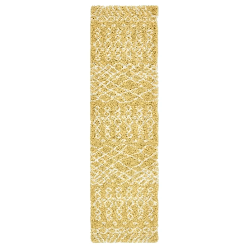 Teppich MARA Shaggy Läufer Vanille 80x305 cm