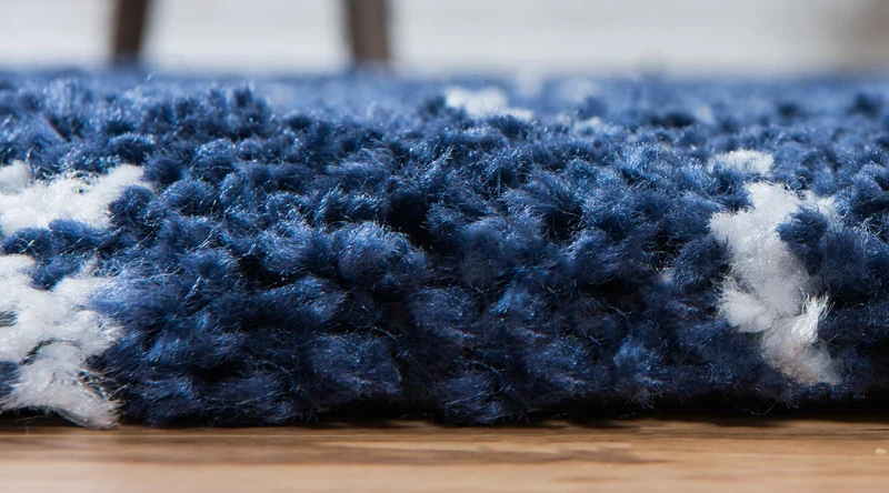 Teppich "MARA Shaggy" Rund Marineblau 150x150 cm